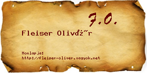 Fleiser Olivér névjegykártya